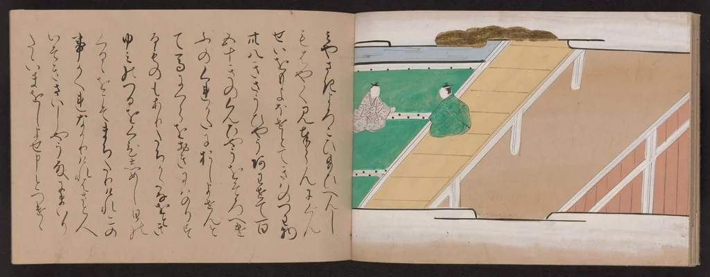 An illustration from Tsuru no soshi, 1600, leaf 16