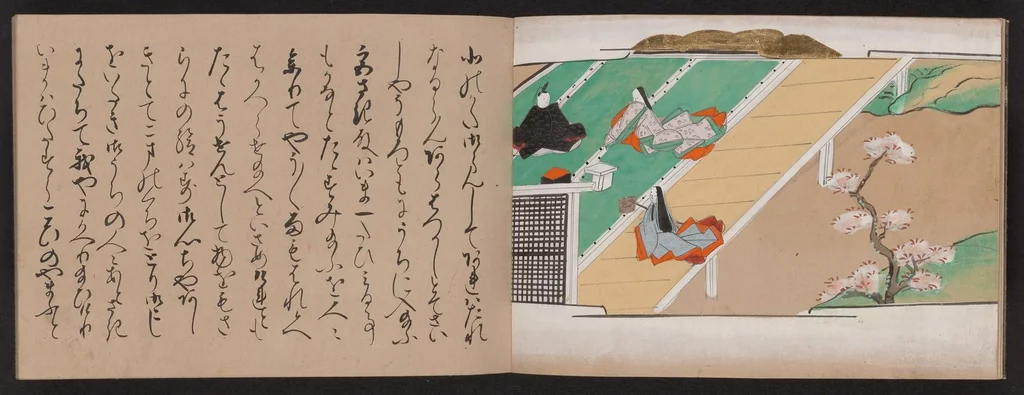 An illustration from Tsuru no soshi, 1600, leaf 5