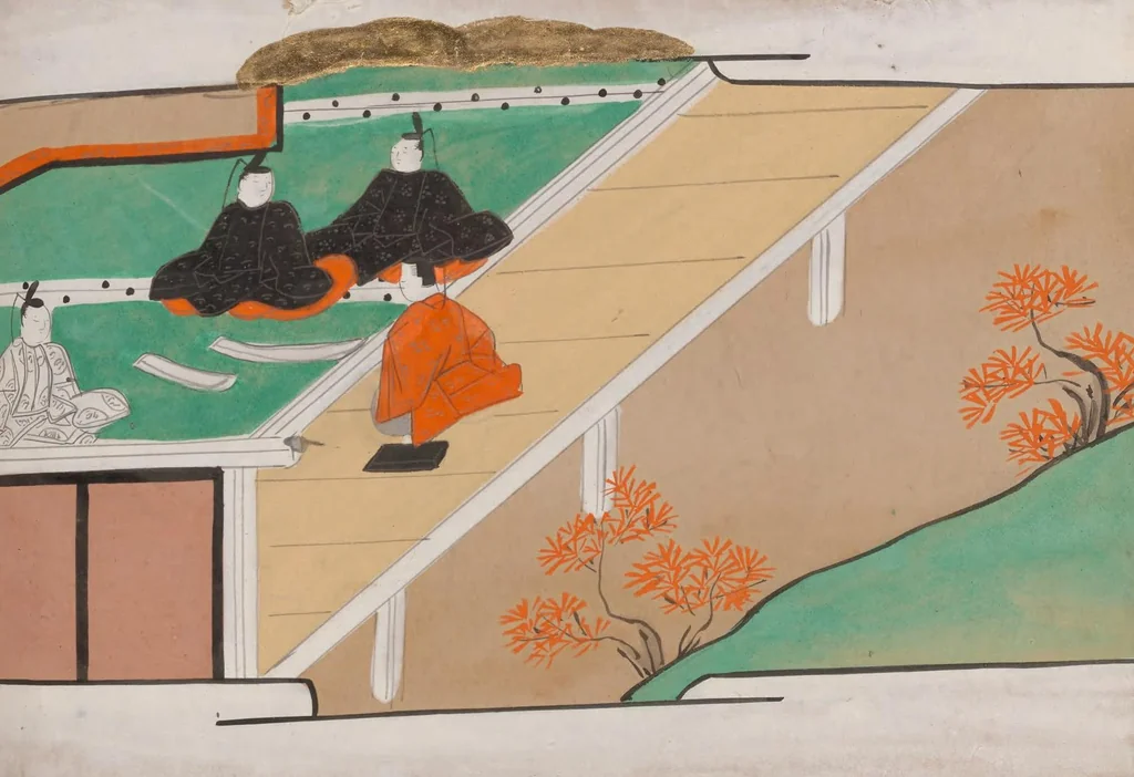 An illustration from Tsuru no soshi, 1600, leaf 18