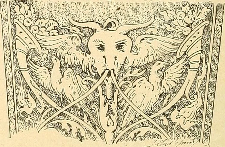 An illustration from Étude des ornements : première partie : dauphins-écailles-bucrânes-grecques-guirlandes-flots grecs, 1896, leaf 101