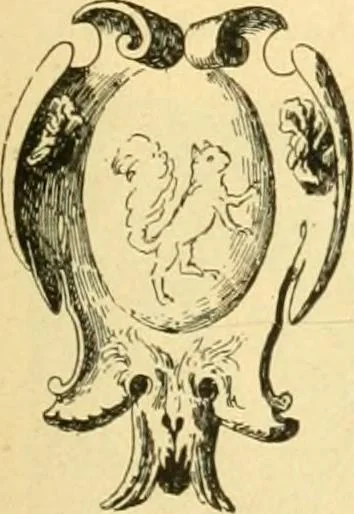 An illustration from Étude des ornements : première partie : dauphins-écailles-bucrânes-grecques-guirlandes-flots grecs, 1896, leaf 102