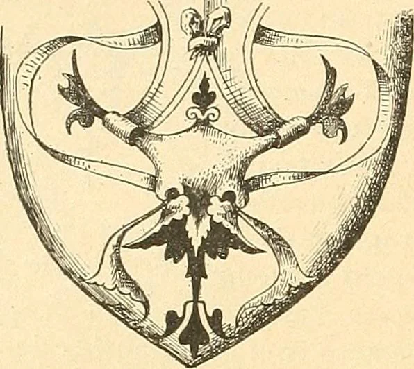 An illustration from Étude des ornements : première partie : dauphins-écailles-bucrânes-grecques-guirlandes-flots grecs, 1896, leaf 103