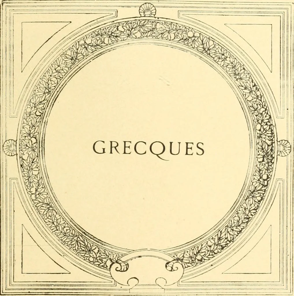 An illustration from Étude des ornements : première partie : dauphins-écailles-bucrânes-grecques-guirlandes-flots grecs, 1896, leaf 106