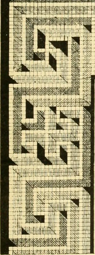 An illustration from Étude des ornements : première partie : dauphins-écailles-bucrânes-grecques-guirlandes-flots grecs, 1896, leaf 116