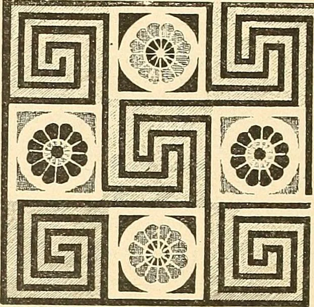 An illustration from Étude des ornements : première partie : dauphins-écailles-bucrânes-grecques-guirlandes-flots grecs, 1896, leaf 135