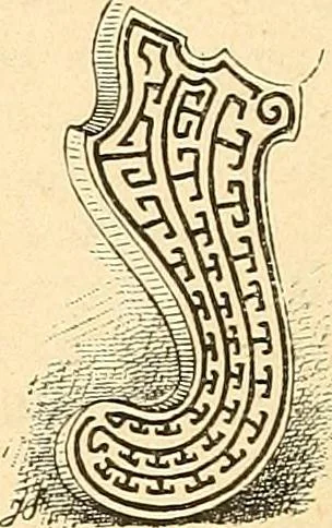An illustration from Étude des ornements : première partie : dauphins-écailles-bucrânes-grecques-guirlandes-flots grecs, 1896, leaf 139