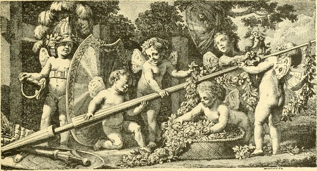 An illustration from Étude des ornements : première partie : dauphins-écailles-bucrânes-grecques-guirlandes-flots grecs, 1896, leaf 142