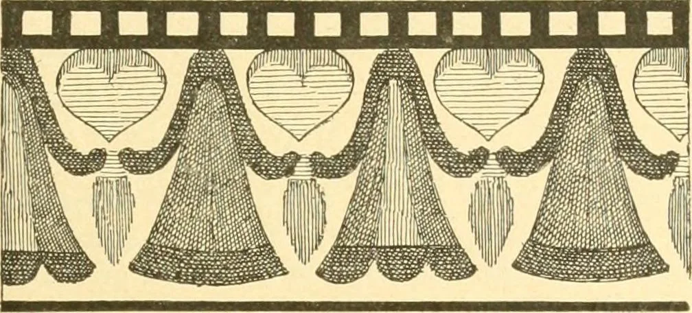 An illustration from Étude des ornements : première partie : dauphins-écailles-bucrânes-grecques-guirlandes-flots grecs, 1896, leaf 144
