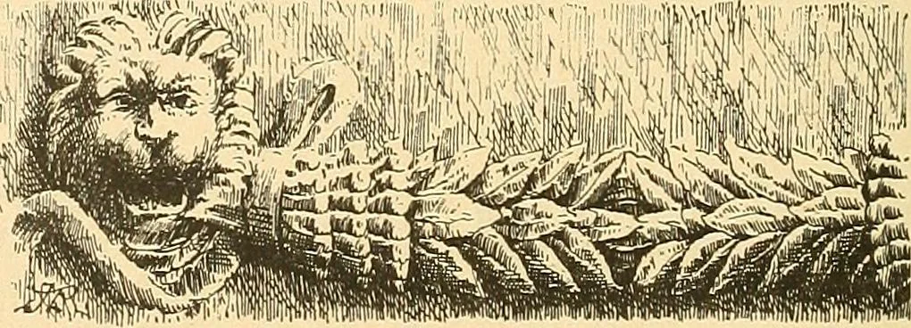 An illustration from Étude des ornements : première partie : dauphins-écailles-bucrânes-grecques-guirlandes-flots grecs, 1896, leaf 145