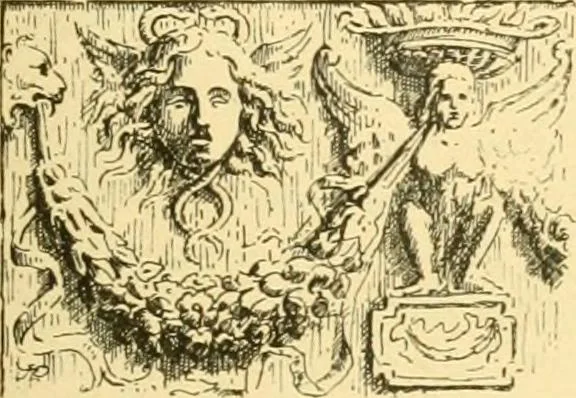 An illustration from Étude des ornements : première partie : dauphins-écailles-bucrânes-grecques-guirlandes-flots grecs, 1896, leaf 150