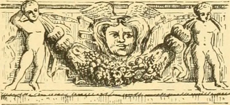 An illustration from Étude des ornements : première partie : dauphins-écailles-bucrânes-grecques-guirlandes-flots grecs, 1896, leaf 150