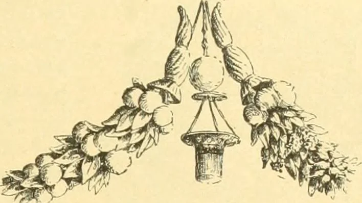 An illustration from Étude des ornements : première partie : dauphins-écailles-bucrânes-grecques-guirlandes-flots grecs, 1896, leaf 152