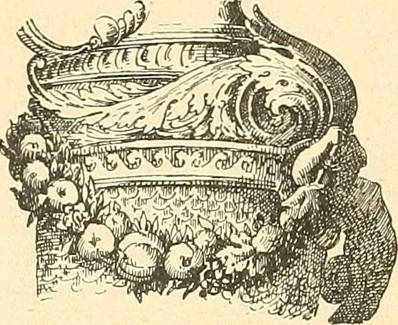 An illustration from Étude des ornements : première partie : dauphins-écailles-bucrânes-grecques-guirlandes-flots grecs, 1896, leaf 153