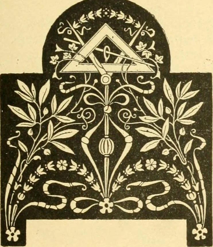 An illustration from Étude des ornements : première partie : dauphins-écailles-bucrânes-grecques-guirlandes-flots grecs, 1896, leaf 156