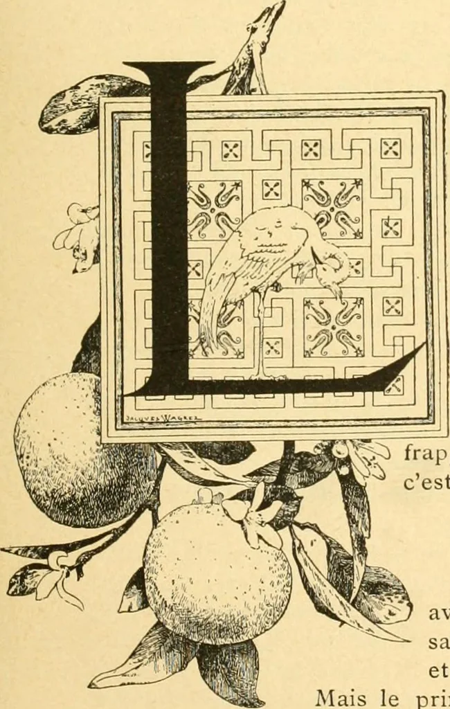 An illustration from Étude des ornements : première partie : dauphins-écailles-bucrânes-grecques-guirlandes-flots grecs, 1896, leaf 16