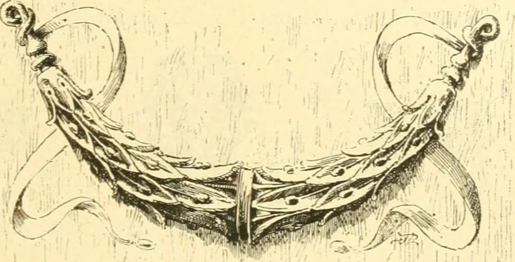 An illustration from Étude des ornements : première partie : dauphins-écailles-bucrânes-grecques-guirlandes-flots grecs, 1896, leaf 160