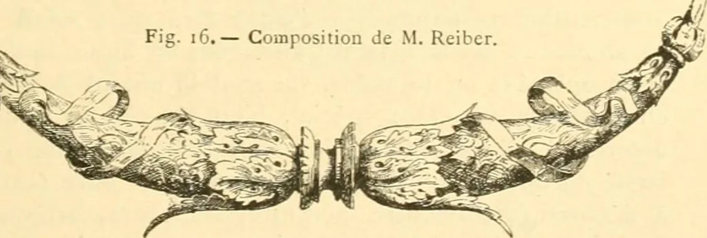 An illustration from Étude des ornements : première partie : dauphins-écailles-bucrânes-grecques-guirlandes-flots grecs, 1896, leaf 160