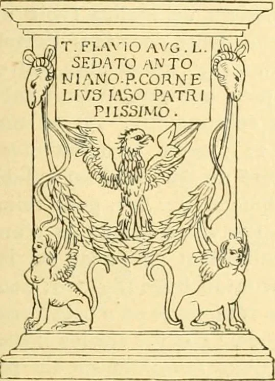 An illustration from Étude des ornements : première partie : dauphins-écailles-bucrânes-grecques-guirlandes-flots grecs, 1896, leaf 162