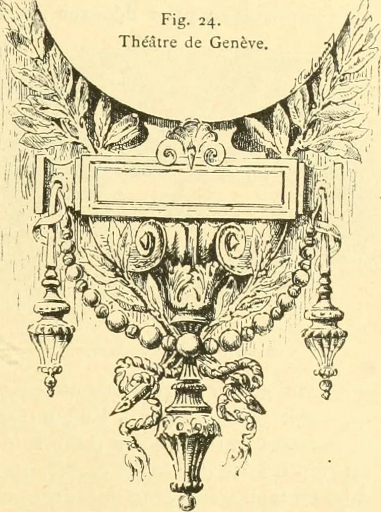 An illustration from Étude des ornements : première partie : dauphins-écailles-bucrânes-grecques-guirlandes-flots grecs, 1896, leaf 162