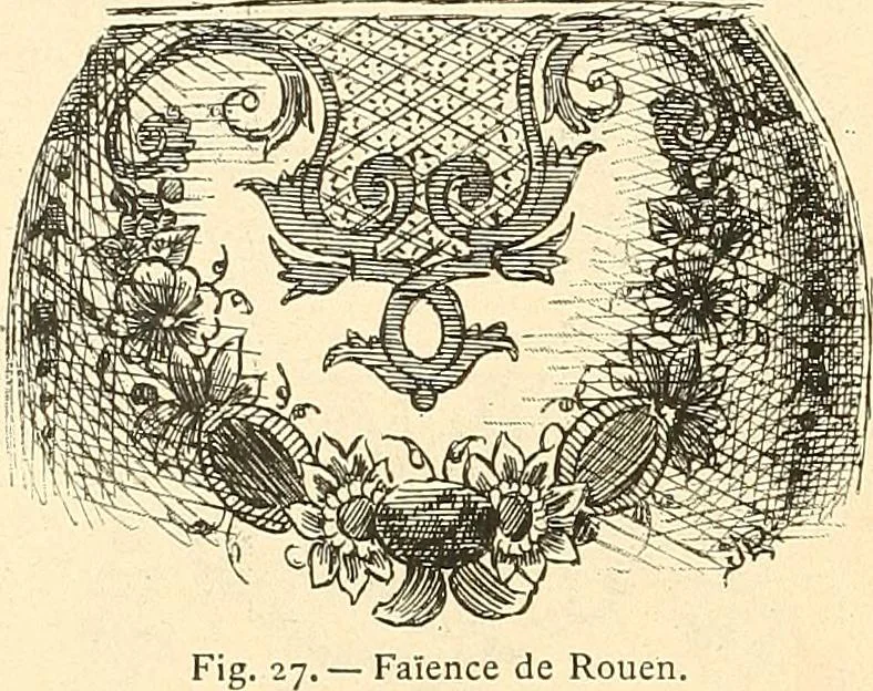 An illustration from Étude des ornements : première partie : dauphins-écailles-bucrânes-grecques-guirlandes-flots grecs, 1896, leaf 163