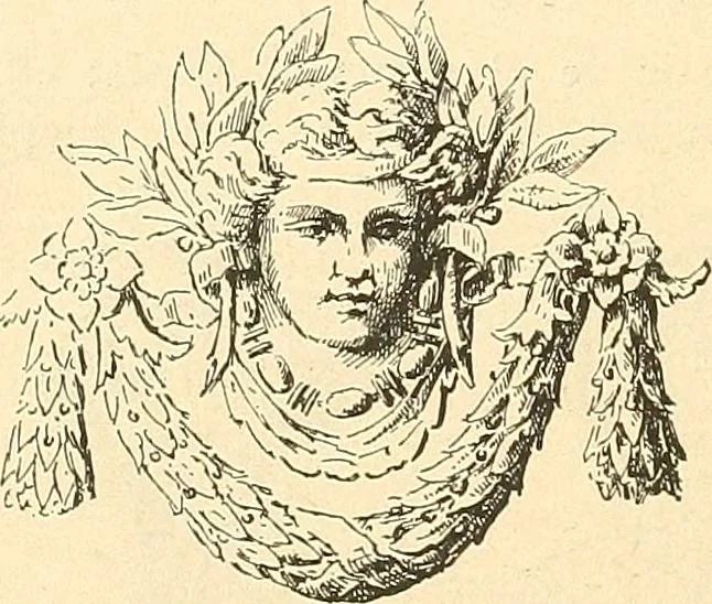 An illustration from Étude des ornements : première partie : dauphins-écailles-bucrânes-grecques-guirlandes-flots grecs, 1896, leaf 163