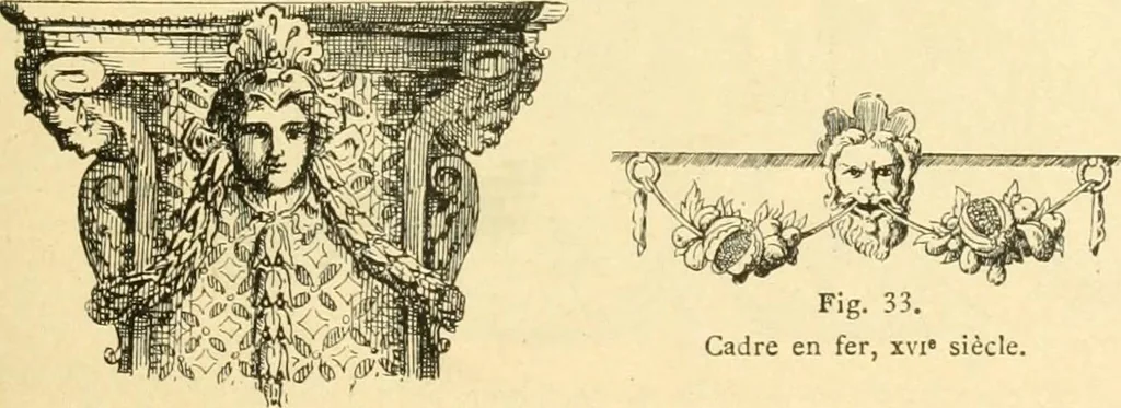 An illustration from Étude des ornements : première partie : dauphins-écailles-bucrânes-grecques-guirlandes-flots grecs, 1896, leaf 164