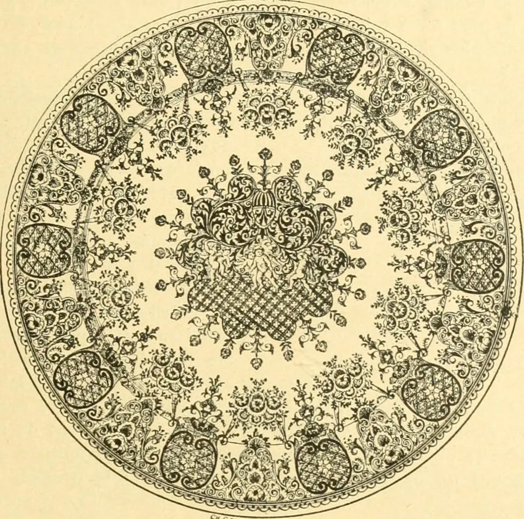 An illustration from Étude des ornements : première partie : dauphins-écailles-bucrânes-grecques-guirlandes-flots grecs, 1896, leaf 168
