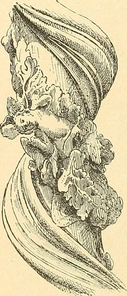 An illustration from Étude des ornements : première partie : dauphins-écailles-bucrânes-grecques-guirlandes-flots grecs, 1896, leaf 173