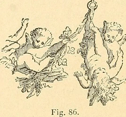 An illustration from Étude des ornements : première partie : dauphins-écailles-bucrânes-grecques-guirlandes-flots grecs, 1896, leaf 181