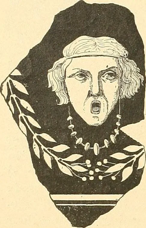 An illustration from Étude des ornements : première partie : dauphins-écailles-bucrânes-grecques-guirlandes-flots grecs, 1896, leaf 183
