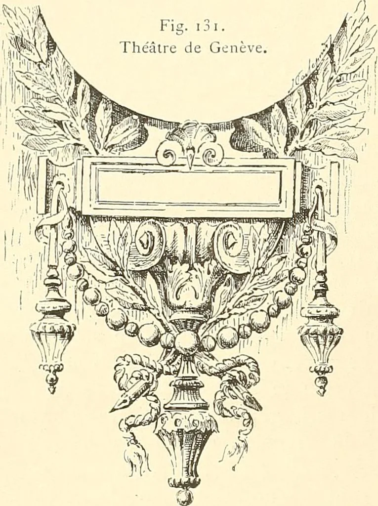 An illustration from Étude des ornements : première partie : dauphins-écailles-bucrânes-grecques-guirlandes-flots grecs, 1896, leaf 193