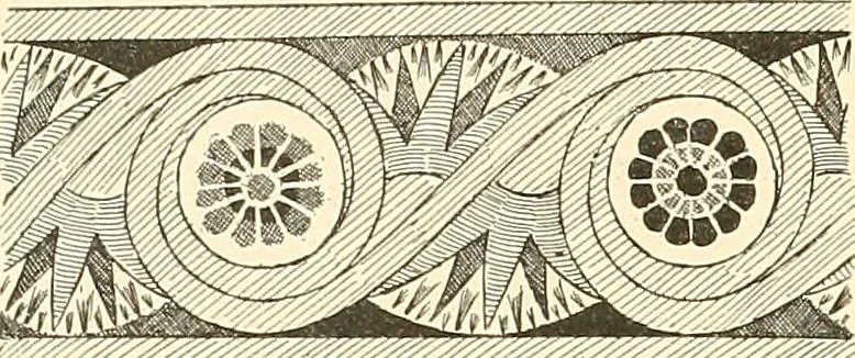 An illustration from Étude des ornements : première partie : dauphins-écailles-bucrânes-grecques-guirlandes-flots grecs, 1896, leaf 207