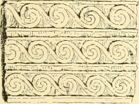 An illustration from Étude des ornements : première partie : dauphins-écailles-bucrânes-grecques-guirlandes-flots grecs, 1896, leaf 210