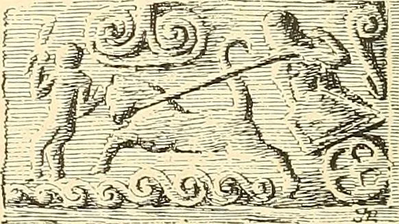 An illustration from Étude des ornements : première partie : dauphins-écailles-bucrânes-grecques-guirlandes-flots grecs, 1896, leaf 211