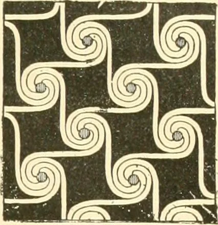 An illustration from Étude des ornements : première partie : dauphins-écailles-bucrânes-grecques-guirlandes-flots grecs, 1896, leaf 224