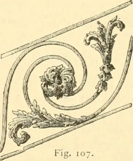 An illustration from Étude des ornements : première partie : dauphins-écailles-bucrânes-grecques-guirlandes-flots grecs, 1896, leaf 226