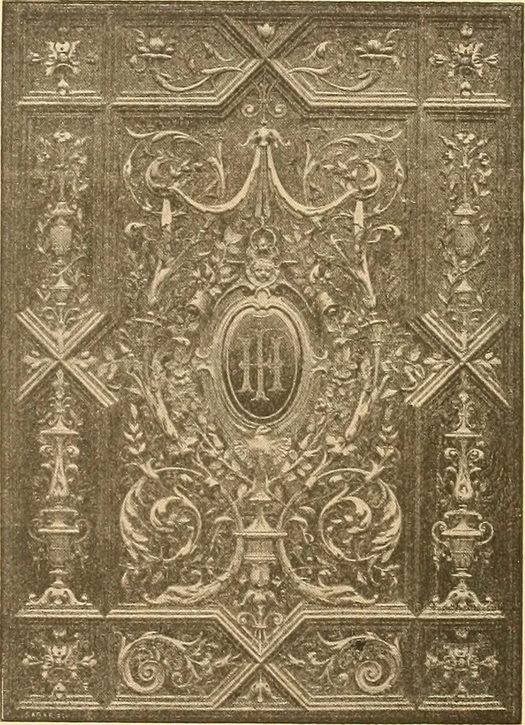 An illustration from Étude des ornements : première partie : dauphins-écailles-bucrânes-grecques-guirlandes-flots grecs, 1896, leaf 23