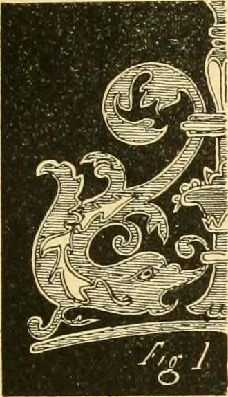 An illustration from Étude des ornements : première partie : dauphins-écailles-bucrânes-grecques-guirlandes-flots grecs, 1896, leaf 36