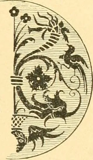 An illustration from Étude des ornements : première partie : dauphins-écailles-bucrânes-grecques-guirlandes-flots grecs, 1896, leaf 36
