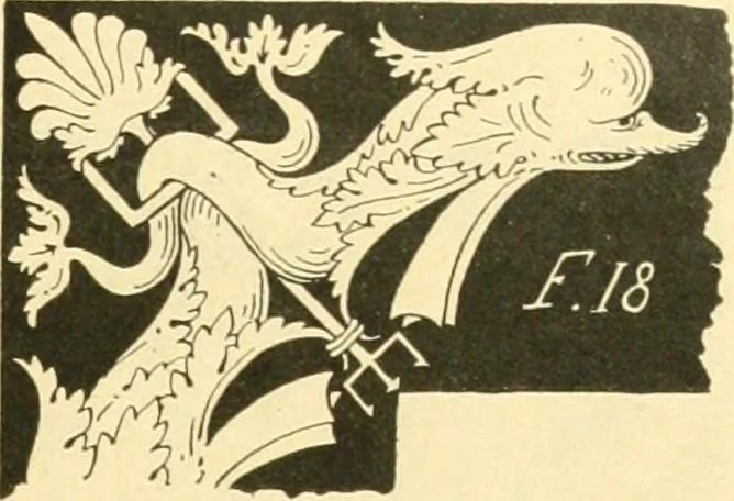 An illustration from Étude des ornements : première partie : dauphins-écailles-bucrânes-grecques-guirlandes-flots grecs, 1896, leaf 40