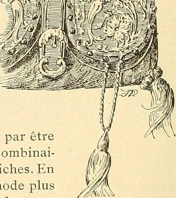 An illustration from Étude des ornements : première partie : dauphins-écailles-bucrânes-grecques-guirlandes-flots grecs, 1896, leaf 41