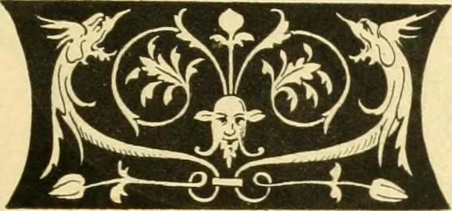An illustration from Étude des ornements : première partie : dauphins-écailles-bucrânes-grecques-guirlandes-flots grecs, 1896, leaf 50