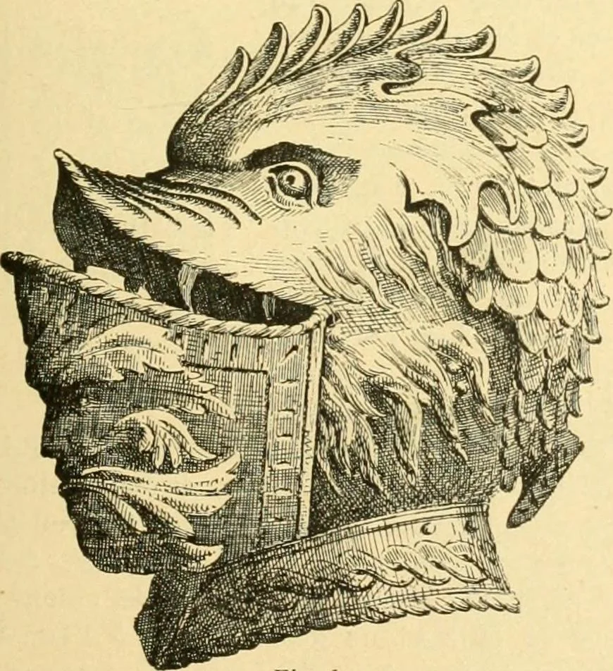 An illustration from Étude des ornements : première partie : dauphins-écailles-bucrânes-grecques-guirlandes-flots grecs, 1896, leaf 54