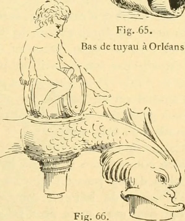 An illustration from Étude des ornements : première partie : dauphins-écailles-bucrânes-grecques-guirlandes-flots grecs, 1896, leaf 54