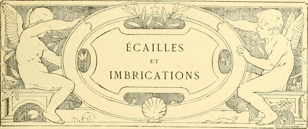 An illustration from Étude des ornements : première partie : dauphins-écailles-bucrânes-grecques-guirlandes-flots grecs, 1896, leaf 60