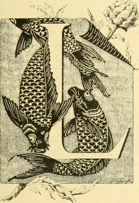 An illustration from Étude des ornements : première partie : dauphins-écailles-bucrânes-grecques-guirlandes-flots grecs, 1896, leaf 60