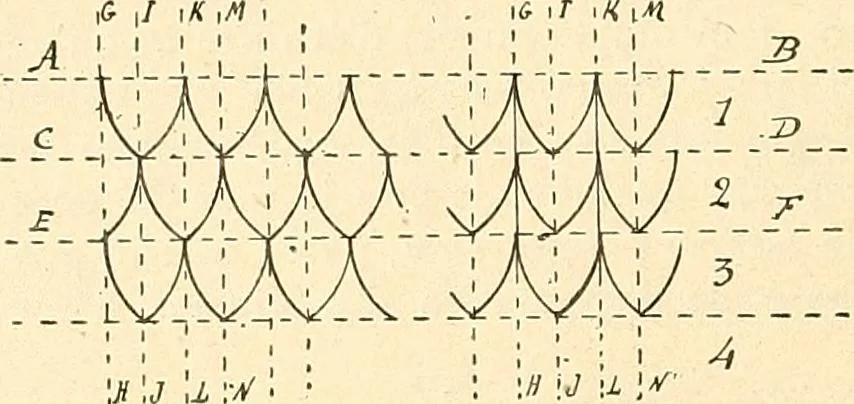 An illustration from Étude des ornements : première partie : dauphins-écailles-bucrânes-grecques-guirlandes-flots grecs, 1896, leaf 63
