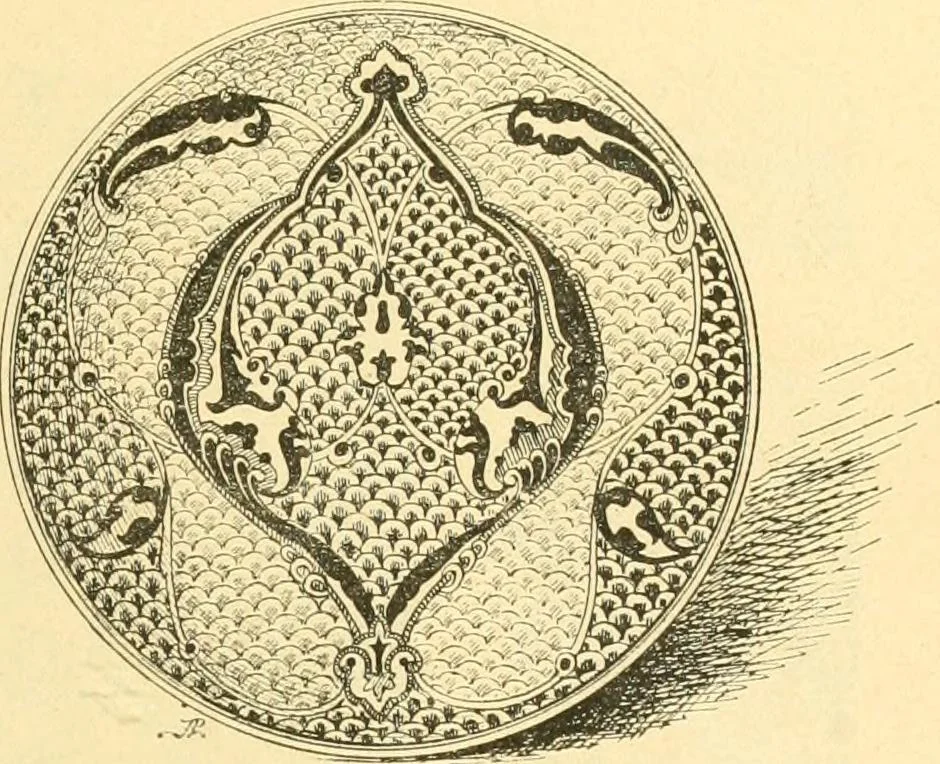 An illustration from Étude des ornements : première partie : dauphins-écailles-bucrânes-grecques-guirlandes-flots grecs, 1896, leaf 66