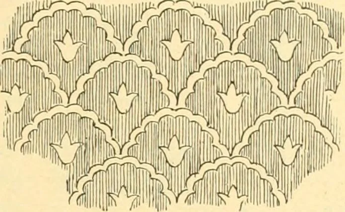 An illustration from Étude des ornements : première partie : dauphins-écailles-bucrânes-grecques-guirlandes-flots grecs, 1896, leaf 74