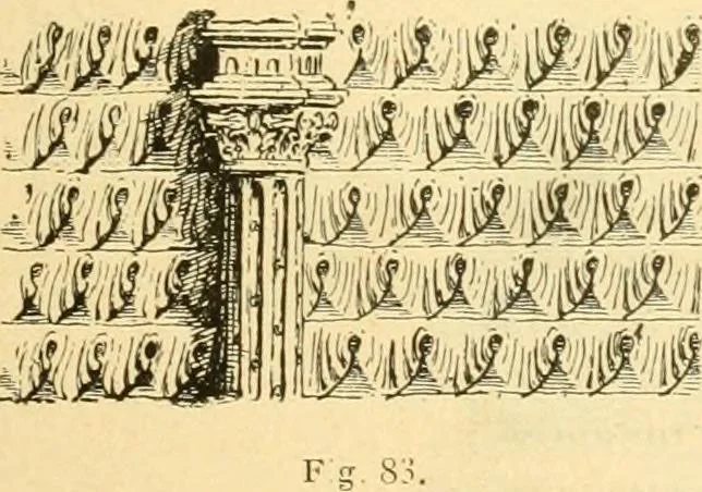 An illustration from Étude des ornements : première partie : dauphins-écailles-bucrânes-grecques-guirlandes-flots grecs, 1896, leaf 78